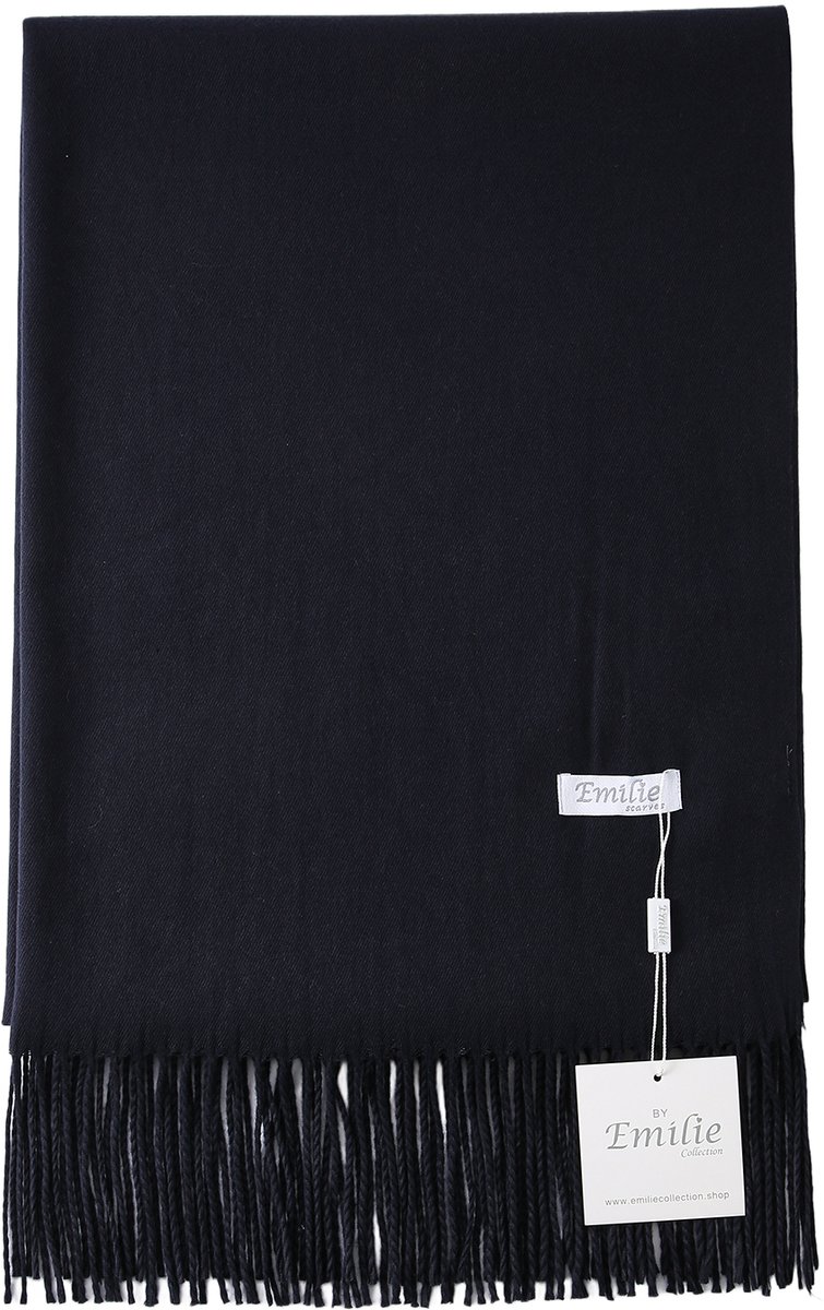 Emilie Collection - sjaal - omslagdoek - pashmina - blauw - 200X70CM - 100% Gerecycled polyester