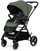 Poussette 3 en 1 Kinderkraft YOXI – Poussette multifonctionnelle de la naissance à 22 kg avec nacelle, siège réversible et siège auto MINK PRO i-Size RWF – Légère, maniable, avec grandes Roues, Suspension et ensemble complet d'accessoires – Vert
