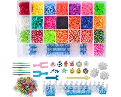 foto van 2025 Updated: 6000+ Loombandjes Starterspakket en Extra Veel Tools - Extra Stevig Verstelbaar Loombord - Loom Haaknaald - Loom Bedels - Loombandjes Koffer - 6 Weefhaken en S-Clips