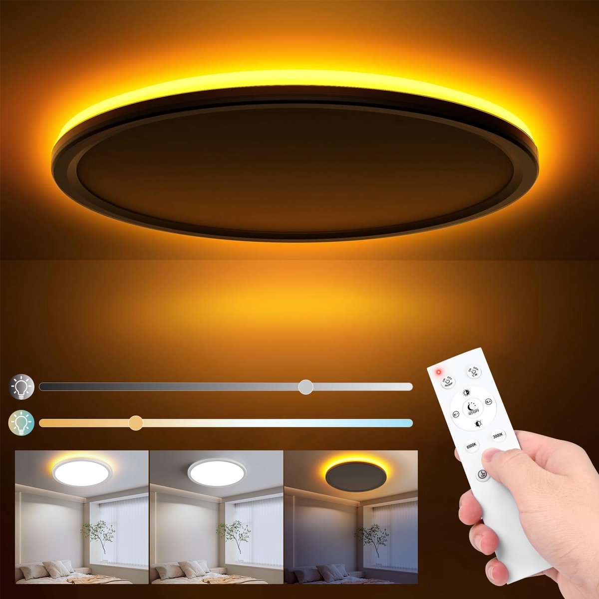 Unyqoos® Stijlvolle en Functionele LED Plafondlamp met Afstandsbediening voor Elke Kamer