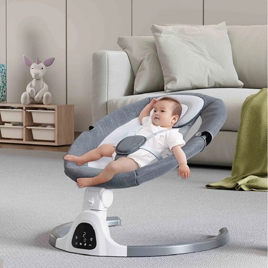 Mila Shop Wipstoeltje - Elektrische babyschommel - Babybed - Wieg Met Bluetooth - 0-24 mnd - Grijs van Mila Shop — afbeelding 5