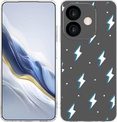 Cazy Hoesje geschikt voor Oppo A40 / A40m / A60 (5G) Hoesje Siliconen - Bliksemschichten