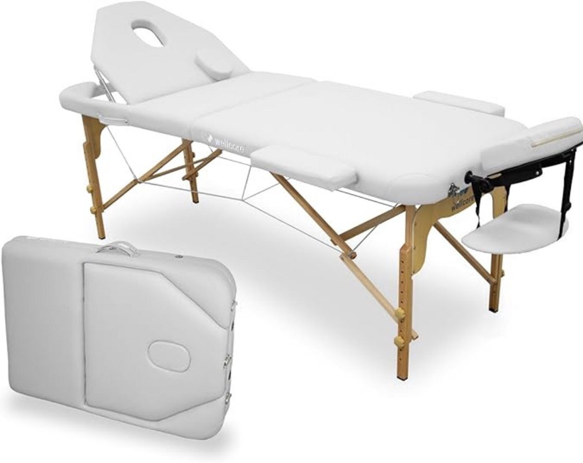 Thuys – Massagetafel Hoeslaken – Inklapbaar – 185 x 65 x 58 cm – Wit