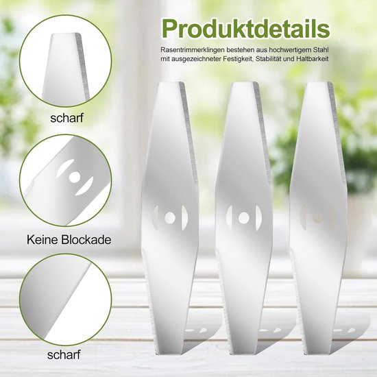 24 Stuks - Grastrimmers Reservemes - 15cm Algemeen - Grastrimmer - Bosmaaier - Reservemessen - Reservemesjes - Metalen Grastrimmer - Accessoires - Messen - Mesjes - Geschikt Voor Alle Gangbare Grasmaaiers, Bosmaaiers En Bosmaaiers (24V/36V-Modellen) van Merkloos	 — afbeelding 4