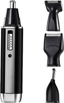 Bol.com Neus- en baardtrimmerset elektrisch 4-in-1 USB-oplaadbaar scheerapparaat voor mannen 300 mAh lithiumbatterij aanbieding