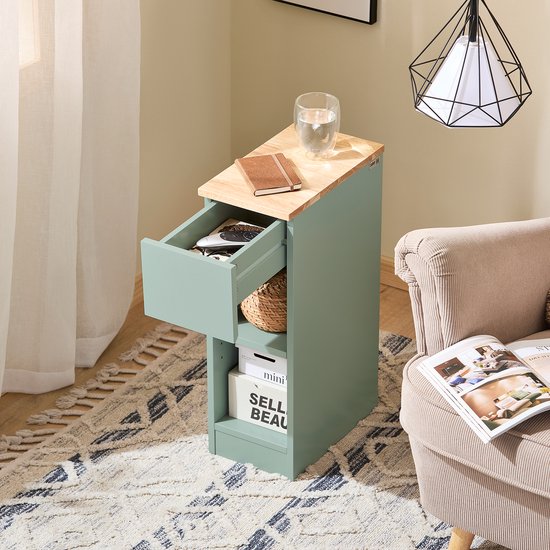 Industriële hoge bijzettafel - telefoontafel - slank nachtkastje - bank