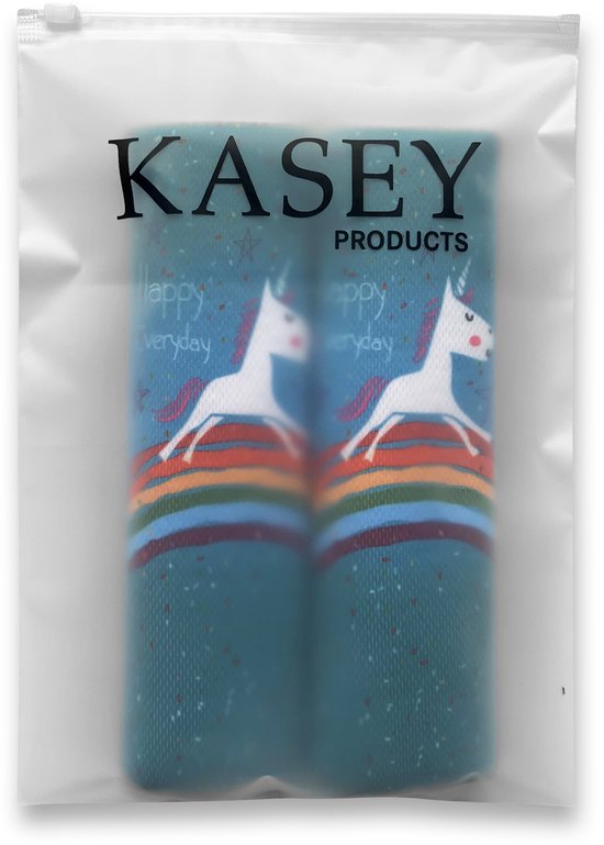 Gordelbeschermer Kind - Regenboog & Eenhoorn - 2 stuks - Kasey Products van Merkloos — afbeelding 5