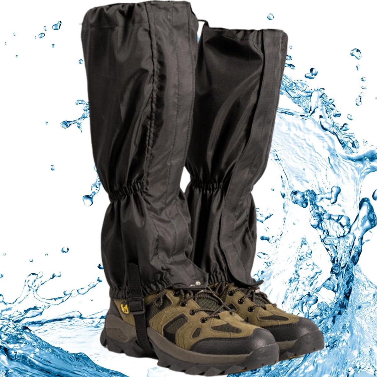 Allecto Plus - Waterdichte Gaiters voor Wandelen, Skien en Klimmen - Verstelbare Been Gaiters tegen Sneeuw en Scheuren - Anti-scheur Enkel Gaiters voor Outdoor Activiteiten - Jagen, Hiking - Bescherming tegen Water en Modder - Eén maat, Unisex