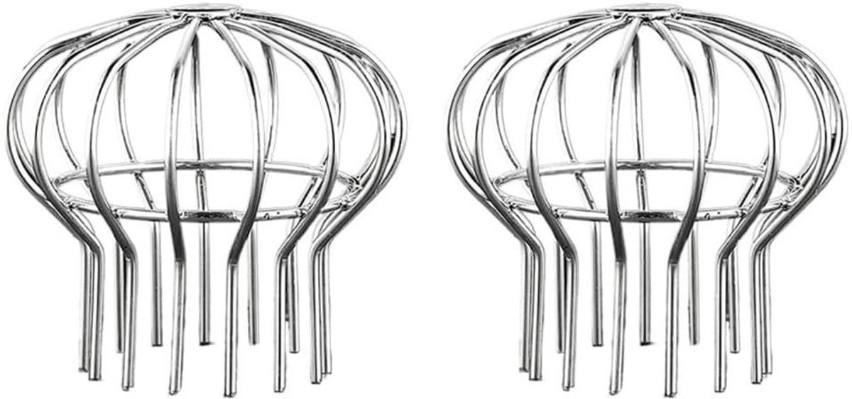 Allecto Plus - Goot Downspout Guard 2 stuks roestvrij stalen zeef mesh voor bladfilter en afval - 125 x 137 mm