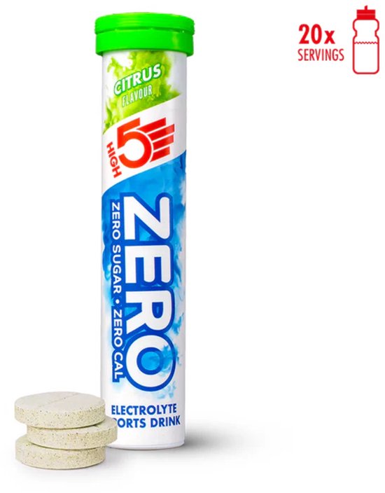 High 5 - Zero Active Hydration Tabs - Citrus - 20x8 - Display - Hydrotabs — afbeelding 2