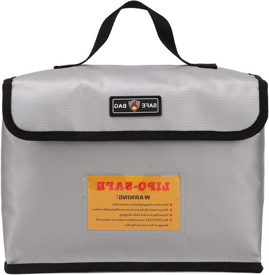 Lipo-batterijveilige Tas, Lithiumbatterij Brandwerende Explosieveilige Tas, voor Opslag, Oplaadbescherming, Opbergbeschermer Veilig Etui, met Draagbaar Handvat, Ritssluiting