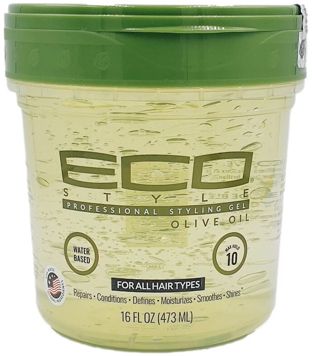 3x Eco Styler Olijfolie Styling Gel - Haargel 473ml (totaal - 1,42L) met Kajal Sticker
