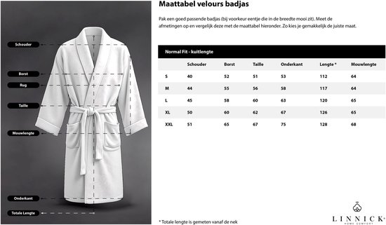 LINNICK Badjas Gaufré - Badjas Katoen Velours - Taille M - Blue Ocean - Badjas Femme - Badjas Homme - Badjas Sauna Unisexe