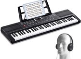 61-Toets Digitale Piano Met 200 Noten En 200 Ritmes, Een Draagbaar Elektrisch Pianoklavier Met 60 Demosongs, GeïNtegreerde Dubbele Luidsprekers