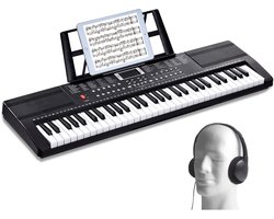 61-Toets Digitale Piano Met 200 Noten En 200 Ritmes, Een Draagbaar Elektrisch Pianoklavier Met 60 Demosongs, GeïNtegreerde Dubbele Luidsprekers