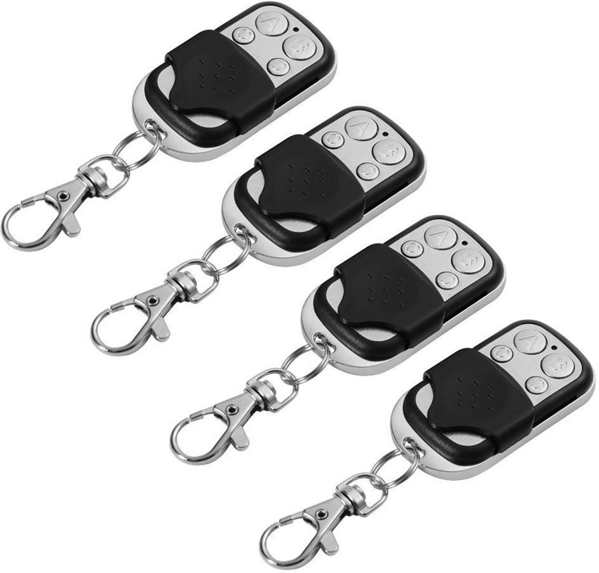 4 Universele afstandsbedieningen Portaaldeur 433,92 MHz Code Fixe Zelflerend Robuust ontwerp Voor garagedeuren