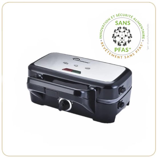 Little Balance 8368 - Wafelijzer en grill in 1 apparaat - 2 sets afneembare platen voor wafels, sandwiches, panini's, grillen - PFAS vrij van Little Balance — afbeelding 5