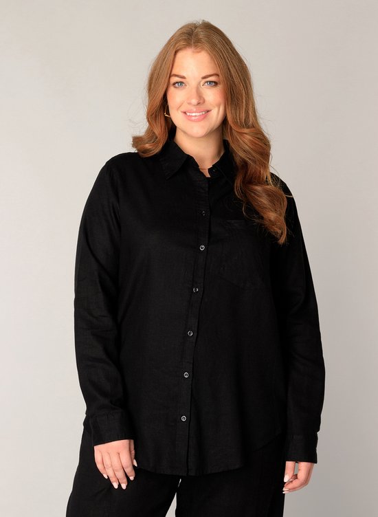 BASE LEVEL CURVY Yaella Shirts - Black - maat X-0(44)