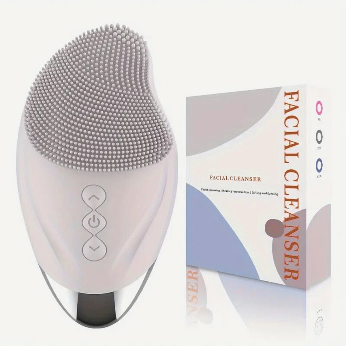 Siliconen Gezichtsreinigingsborstel I Verwarmende Massage I Diepe reiniging I kleur Wit I Facial Cleanser