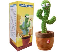 Dansende Cactus - Baby Knuffel - Interactieve Knuffels - TikTok - Oplaadbaar - Met Cadeauverpakking - Dancing Cactus - Zingende Cactus - Interactief speelgoed - Interactieve knuffel - Pluche knuffels - Praten - Zingen - Dansen - Baby - 120 liedjes