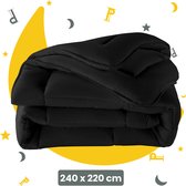 Sleep Comfy - Deluxe 2-in-1 Dekbed - 240x220 cm | Zwart - Dekbed zonder overtrek - Ademend & Anti Allergie - All Year Dekbed | Stijl, Comfort en Innovatie voor Elke Nacht | Zomerdekbed & Winterdekbed