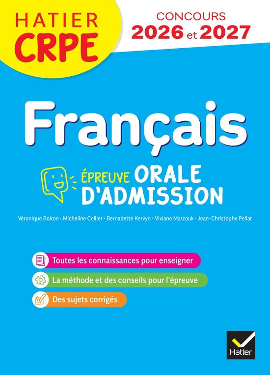 Français - CRPE 2026-2027 - Epreuve orale d'admission - cover