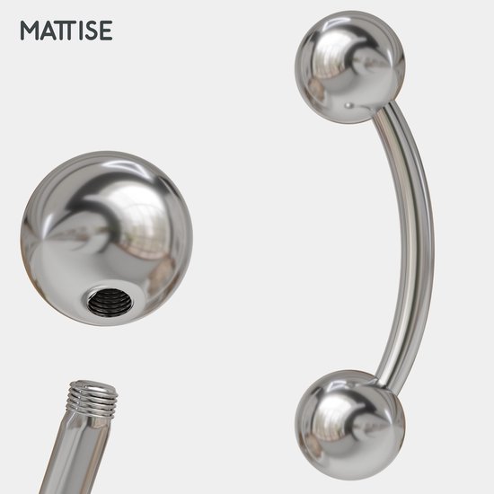 Navelpiercings 6 mm. staafje (lengte) - www