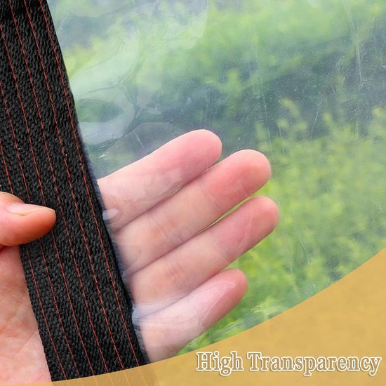 Zwaar Uitgevoerd Zeildoek, 0,35mm Transparant Scheurbestendig PVC Poly-vinyl Tarp met Oogjes, Anti-veroudering Isolatie Zacht Glas Zeildoek, voor Dek