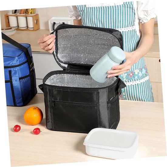Opvouwbare koeltas - 10L koeltas - Kleine geïsoleerde tas - Picknicktas - Perfect als picknickkoeler - Lunchtas - Auto, Buiten, Wandelen, Kamperen (Zwart) van Merkloos — afbeelding 2