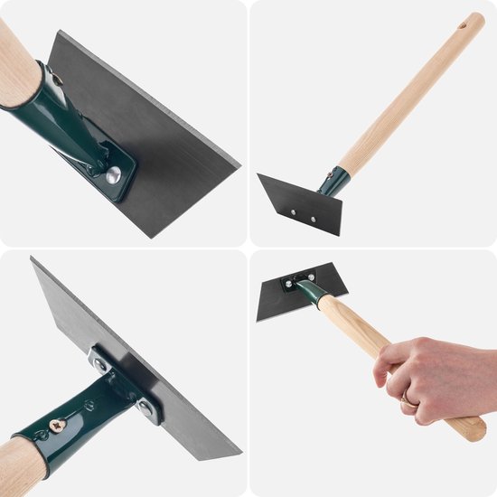KADAX Tuinhak voor het losmaken, luchten en wieden van de grond, voor tuin, metalen blad, tuinaccessoires, onkruidhak voor het verwijderen van onkruid, cultivator (met houten steel, kort 12 cm) van KADAX — afbeelding 3