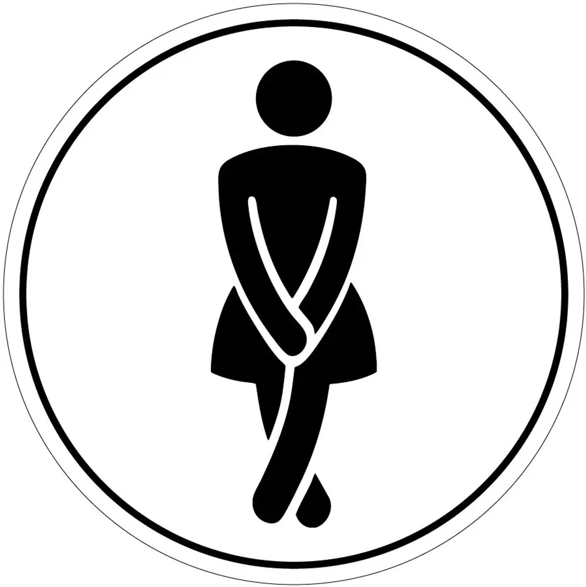 Dames WC sticker | 20 cm