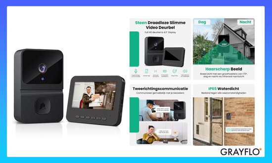 Draadloze Video Deurbel Met HD Camera En Wifi - Slimme Deur