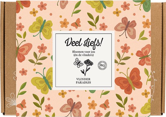 Blossombs Giftbox Small - 7 Zaadbommetjes - Veel liefs! - Vlinder Mix - Bloemen Cadeau