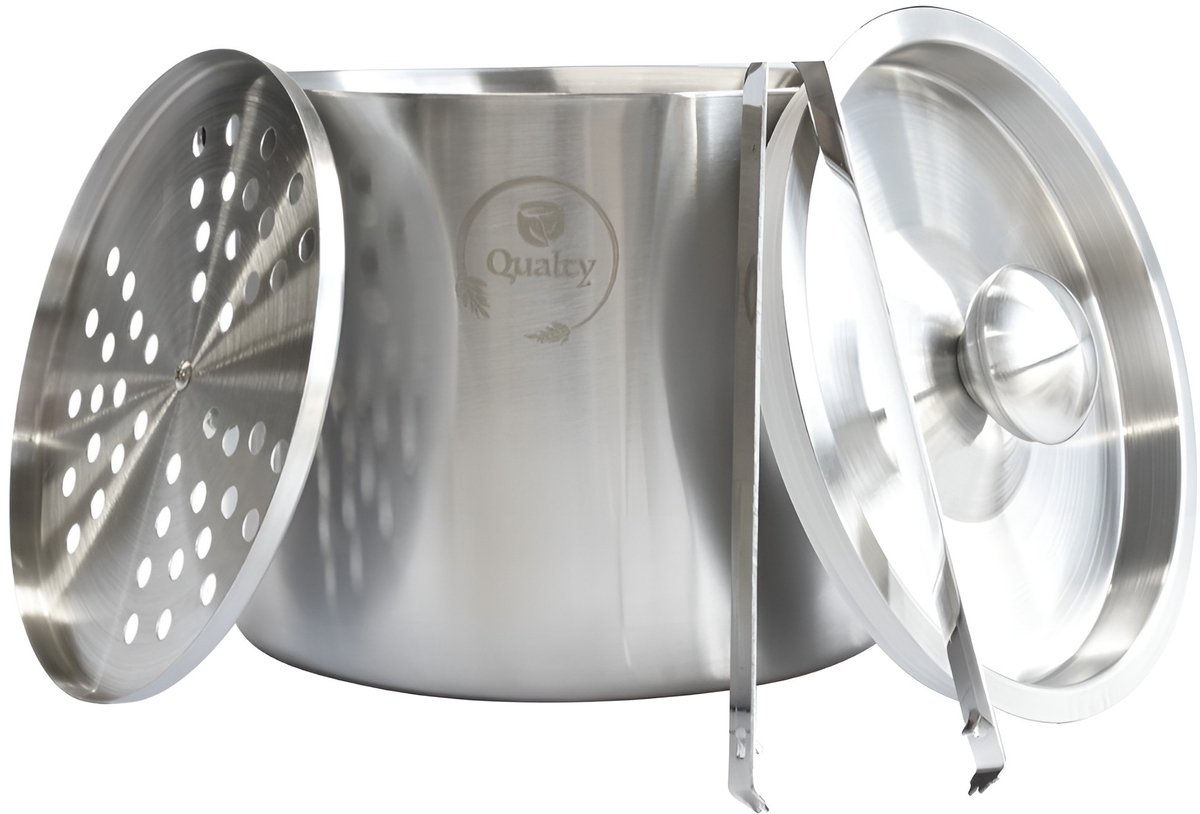 Qualty Luxe IJsemmer - Wijn Koeler - Champagnekoeler - Wine Cooler - Champagne Emmer - IJsemmer Groot - Wijn Emmer - IJsemmer Met Deksel - IJsemmer Dubbelwandig - IJsemmer Met Tang - IJsemmers - 3.0L