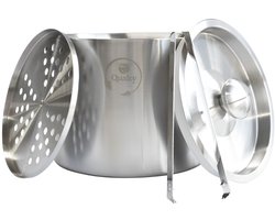Qualty Luxe IJsemmer - Wijn Koeler - Champagnekoeler - Wine Cooler - Champagne Emmer - IJsemmer Groot - Wijn Emmer - IJsemmer Met Deksel - IJsemmer Dubbelwandig - IJsemmer Met Tang - IJsemmers - 3.0L