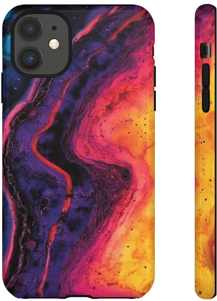 Abstracte Kleurrijke Vloeibare Kunst – Telefoonhoesje Geschikt voor iPhone 11