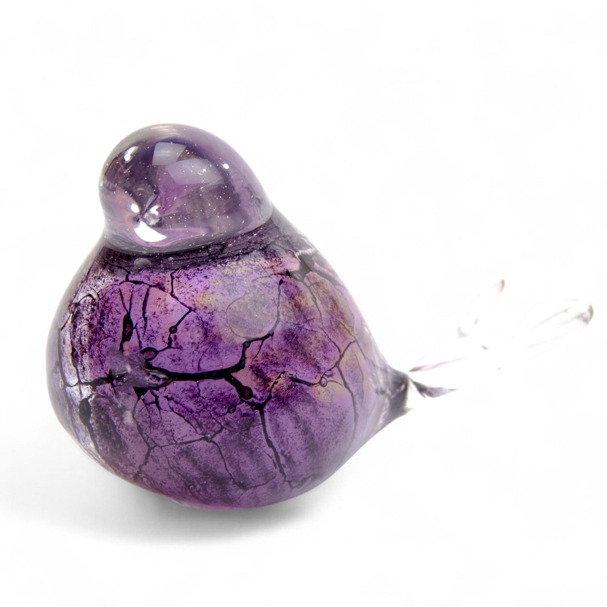 Loranto - Mini Urn Vogel - Roze/Marmer - Kleine Urnen - Luxe Glasurn