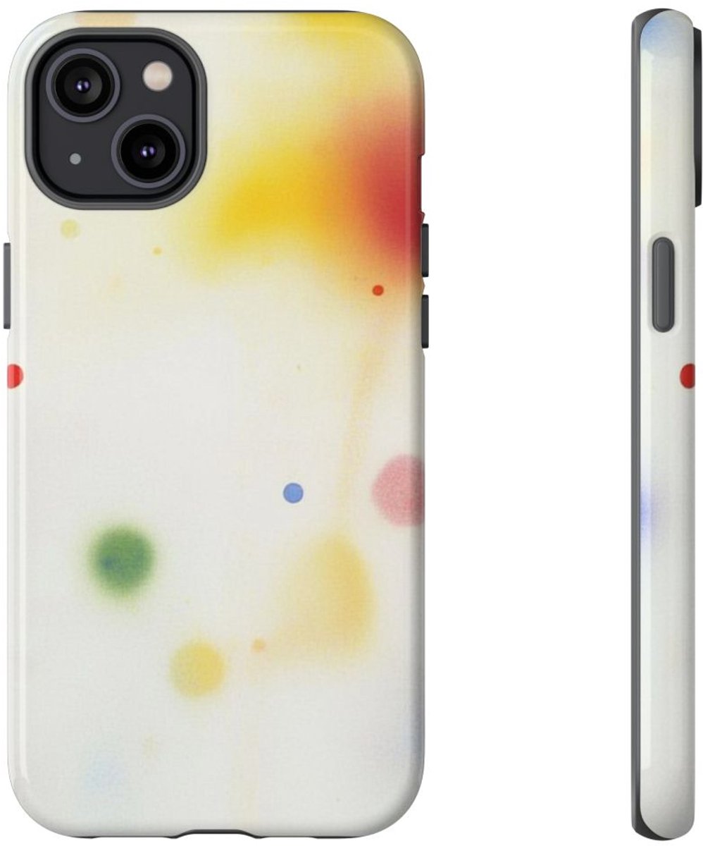 Kleurrijke Abstracte Vervage Stippen – Telefoonhoesje Geschikt voor iPhone 14 Plus