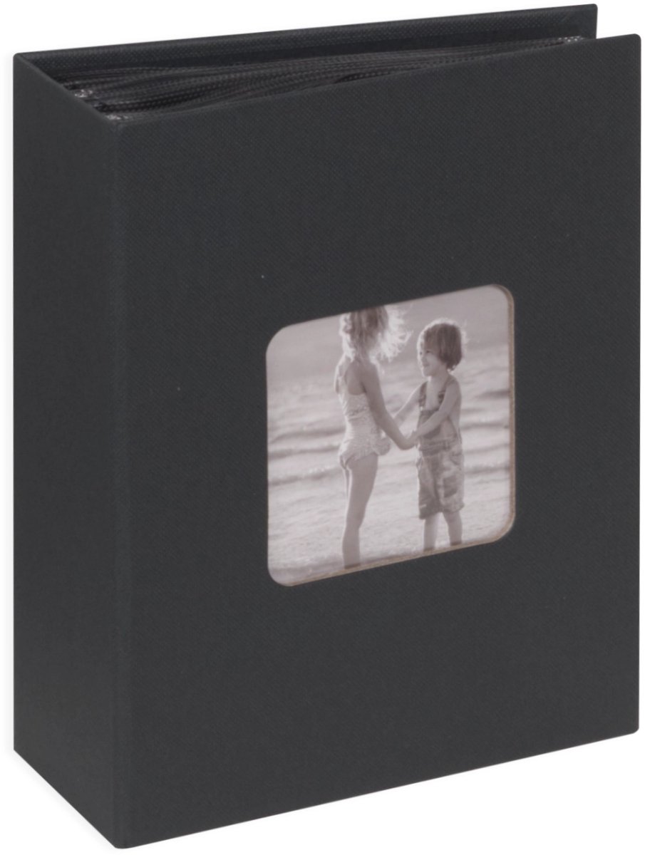 Fotoalbum insteek - SecaDesign Vita - 100 foto's 10x15 cm - Zwart - Linnenstructuur