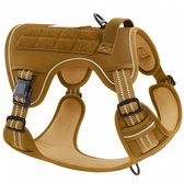 HEELE Hondenharnas, anti-trek, medium loslaten in de nek met afsluitbare gesp, clips voor achter, reflecterend, verstelbaar, gewatteerd, eenvoudige