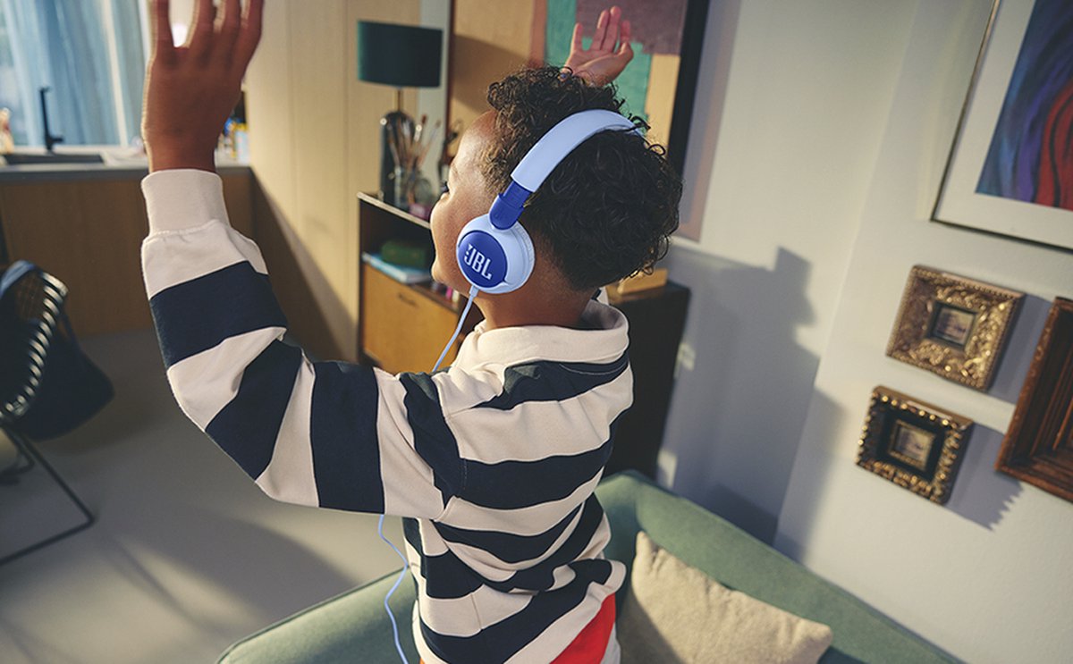 Afbeelding 3 van JBL Junior 320 - Bedrade on-ear koptelefoon voor kinderen - Blauw