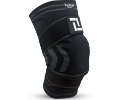 Tactical Fightwear Kniebrace – Sportbrace voor Jiu Jitsu, MMA & Fitness – Kniebescherming met Antislip & Dubbele Strap – Unisex – Maat XL