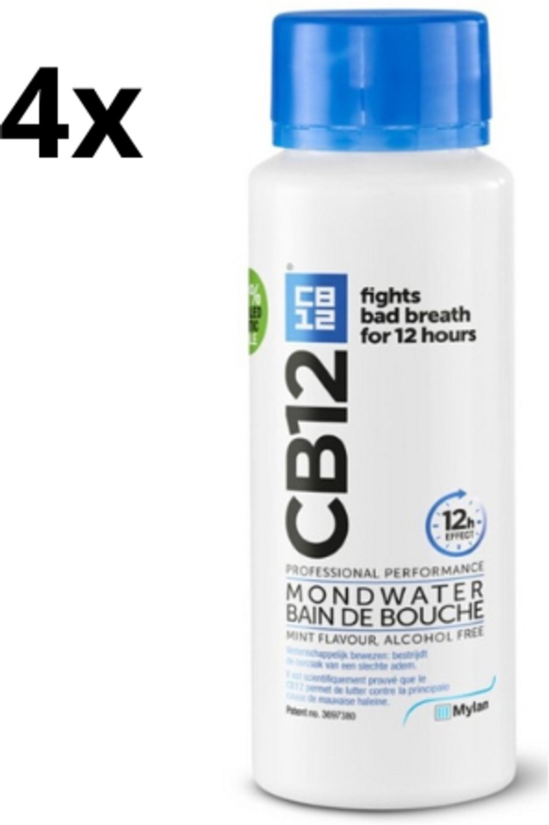 CB12 Mondwater Original - 4 x 250 ml - Voordeelverpakking