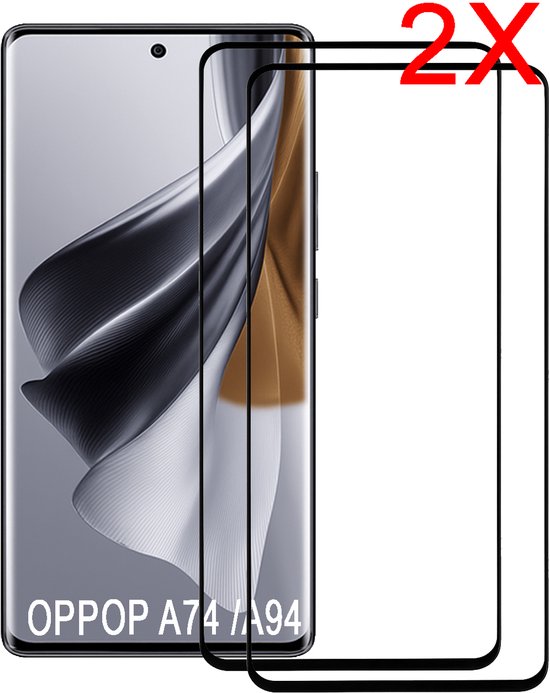 Oppo A94 (5G) Screenprotector Glas Tempered Glass - Oppo A94 (5G )Screen Protector Glas Gehard- 2 STUKS