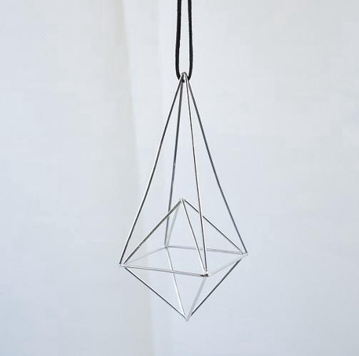 ZoeZo Design - 6 stuks - kersthangers - kerst - metaal - zilver - geometrisch - 12,4 x 5,2 cm - kerstboom - kerstversiering - alternatief - kerstbal
