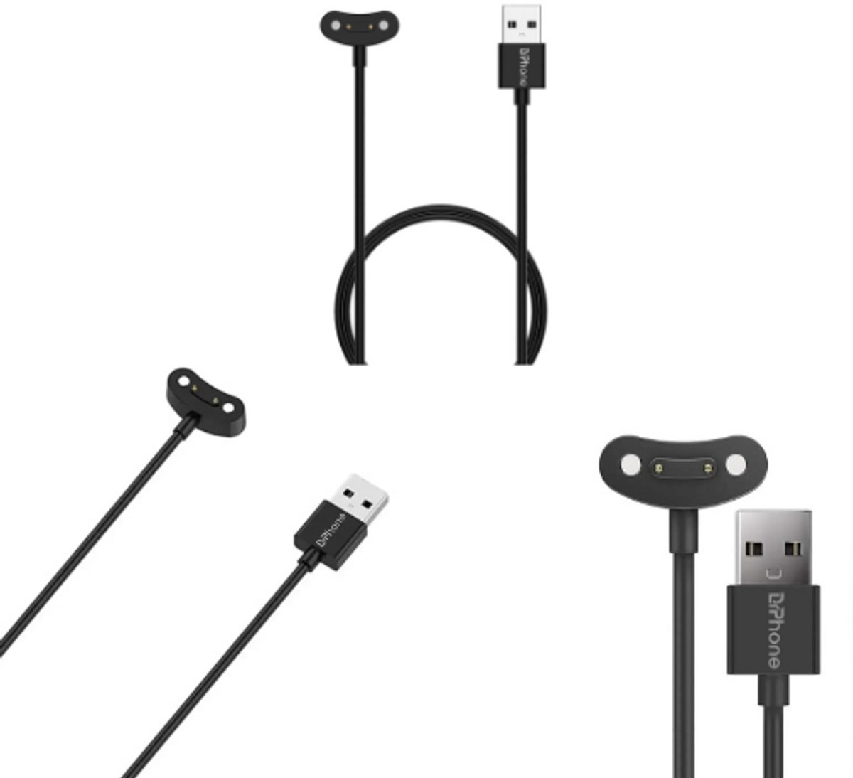 DrPhone Magnetische USB Oplader – Oplaadkabel – Geschikt voor Ticwatch Pro 5/ Pro 3 Ultra GPS / E3 / Pro X / Pro 3 / Pro3 LTE - 100cm