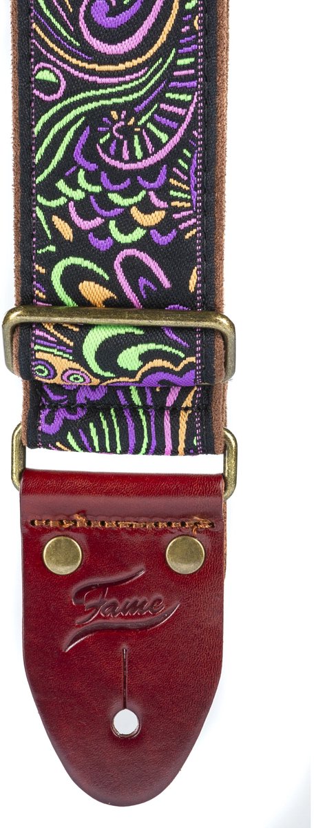Fame Guitar Strap Psychedelic Purple - Gitaarband