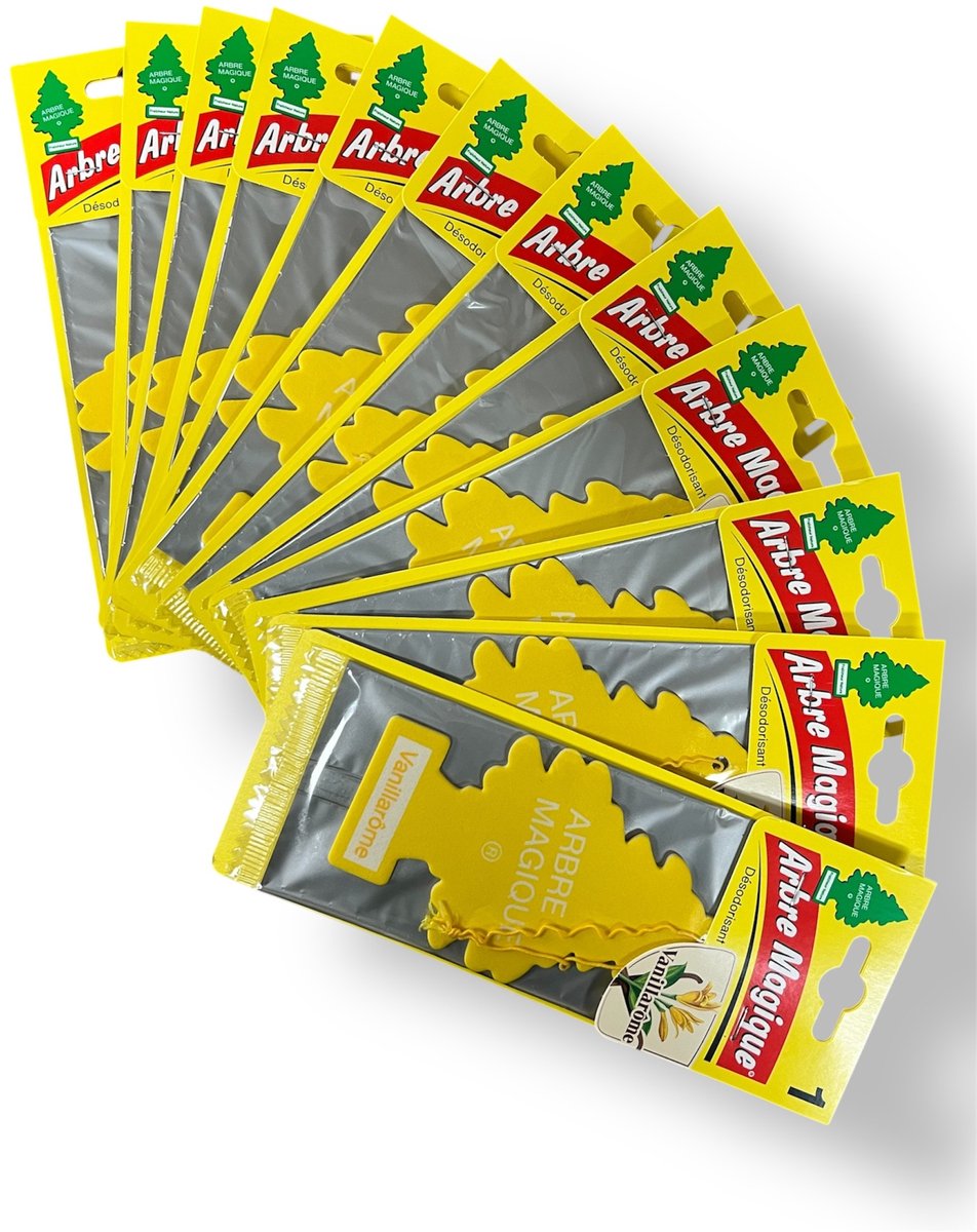 Arbre Magique - Car Airfreshner - VanillaRome Yellow 12 pack!