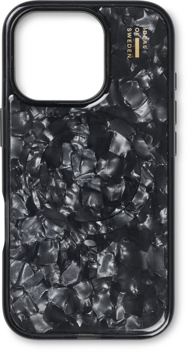 iDeal of Sweden Pearlised Case met magnetische ring geschikt voor iPhone 16 Pro Black