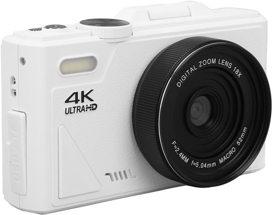 CAMWORLD Appareil photo numérique 4K 64 MP Autofocus Point and Shoot